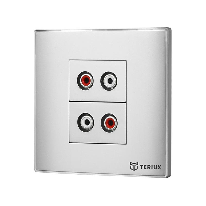 2 Holes Audio Wall Socket