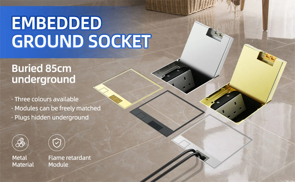 130 recessed floor socket