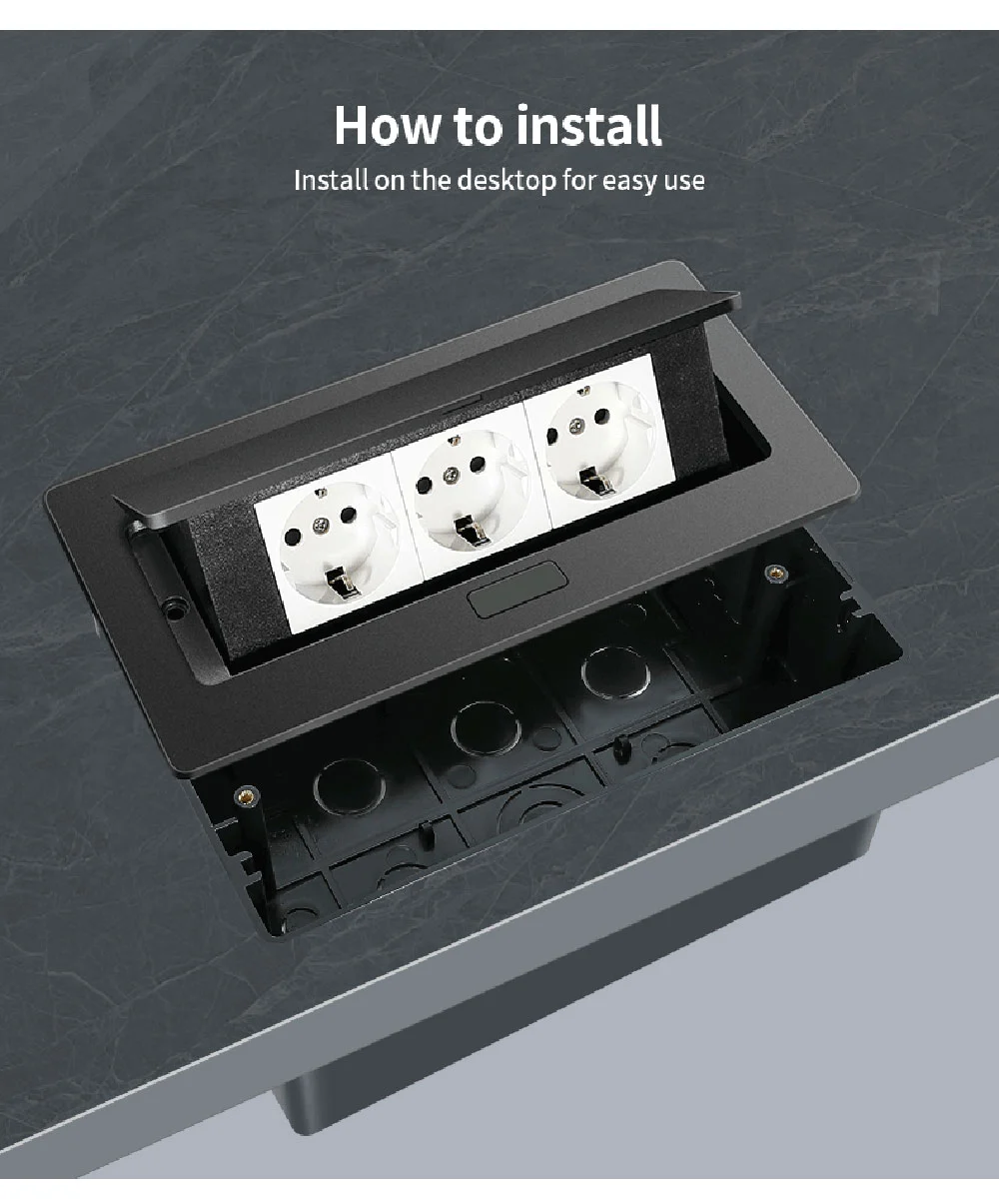 desktop socket black