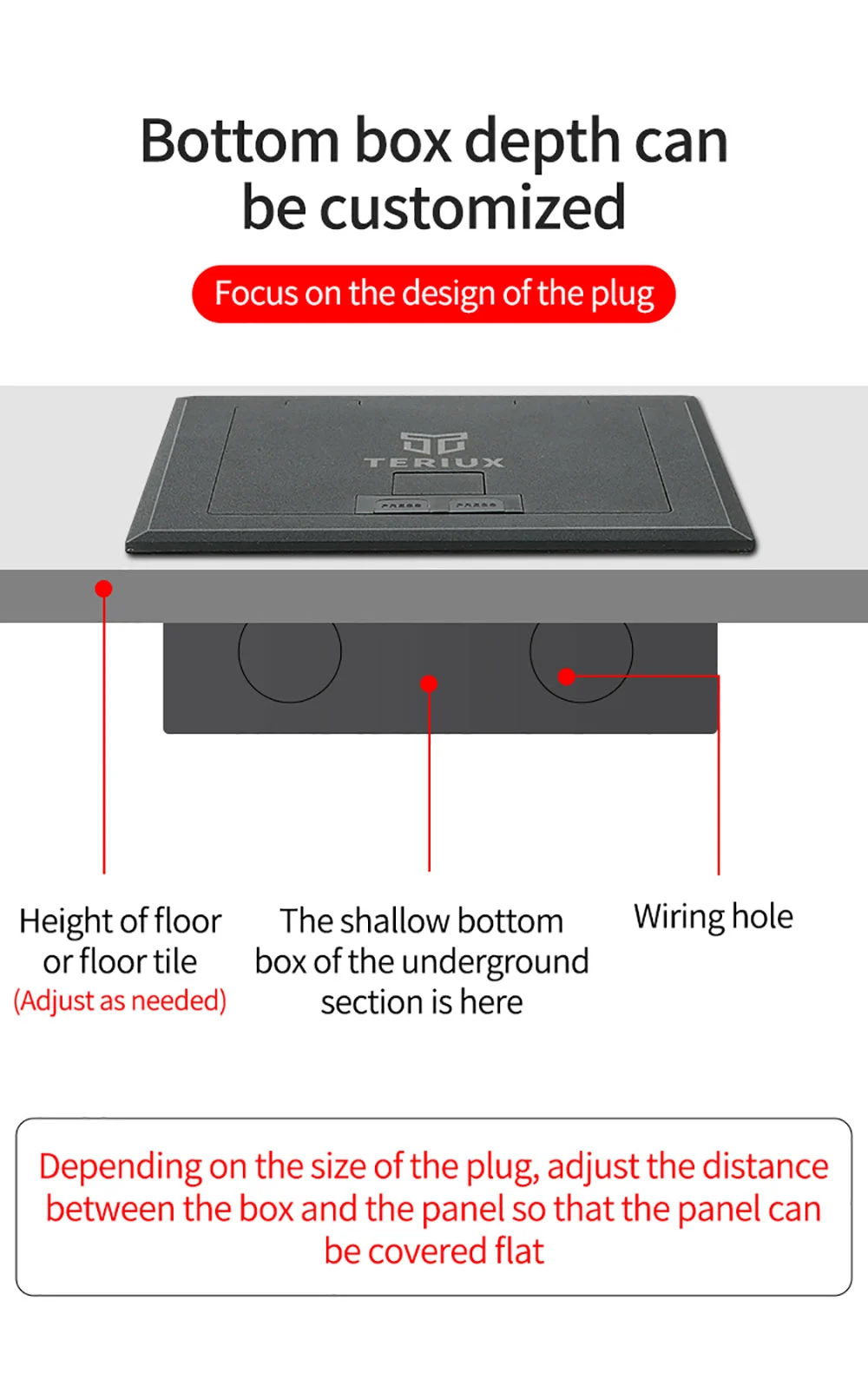 130 Open type Side insertionfloor socket