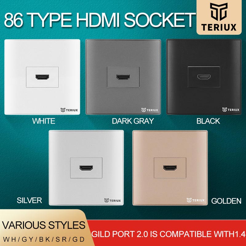 1Holes HDMI wall socket