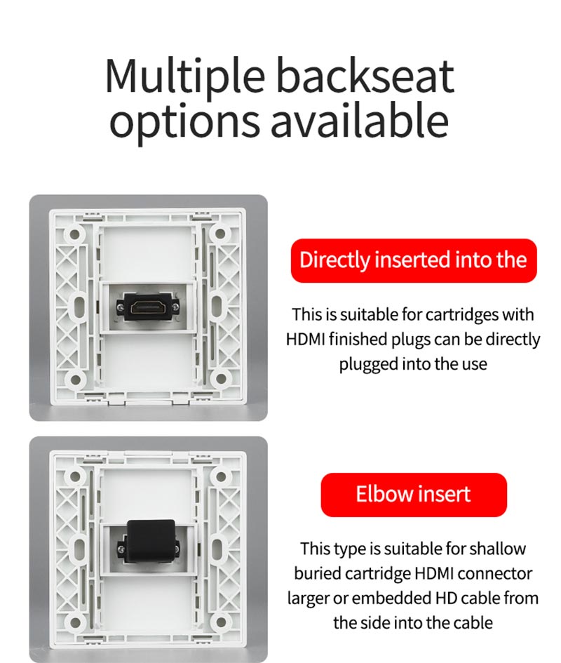 1Holes HDMI wall socket