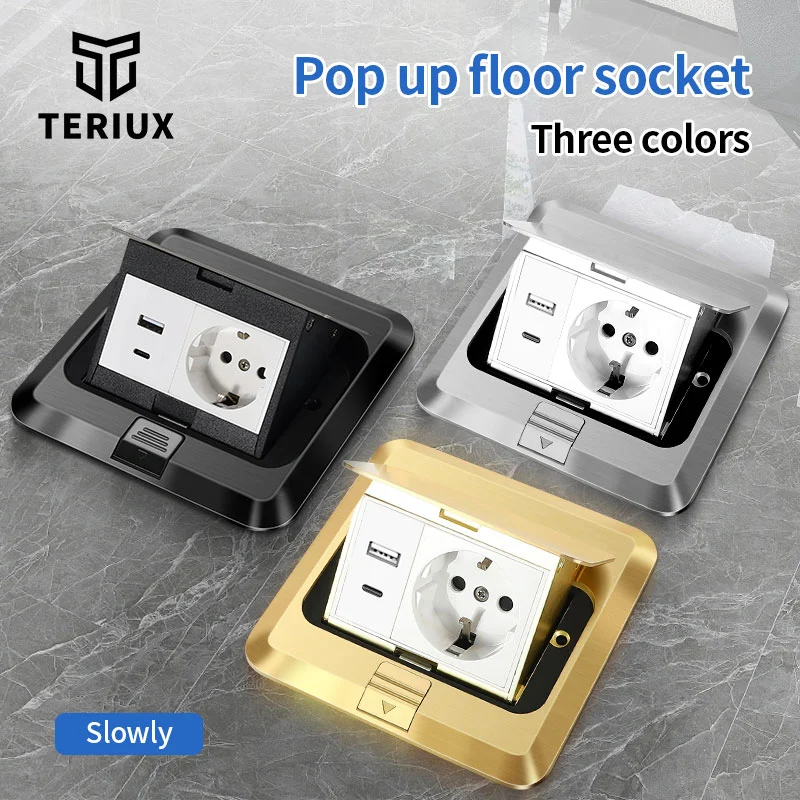 Slow Pop Up Floor Socket
